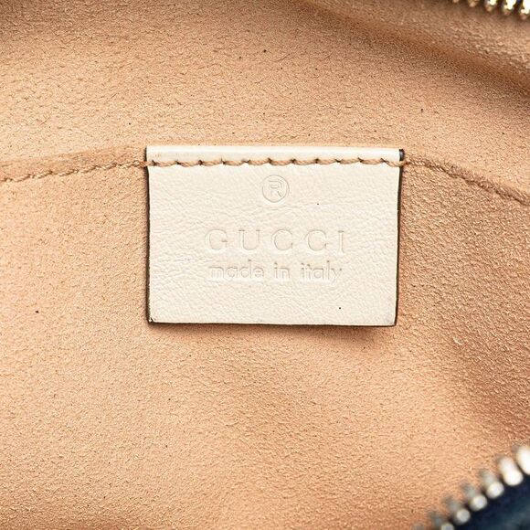 Pre Loved gucci GG Marmont Shoulder Bag Women Blue Crossbody Bags - Picture 5 of 8